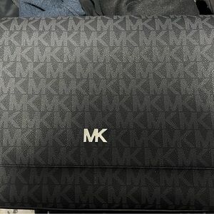 Michael Kors Black Monogram Messenger Bag
